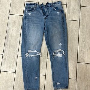 4 American Eagle Distressed Mom Jeans